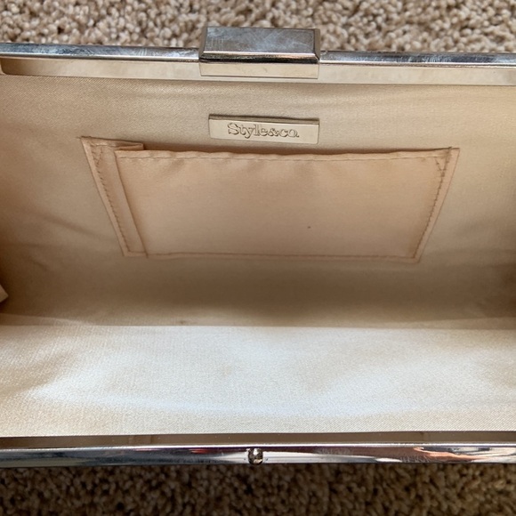 Style & Co. Pleated Satin Clutch - Picture 3 of 7